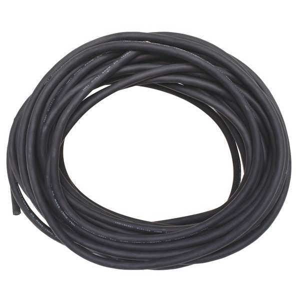 Zoro Select Portable Cord, SOOW, 16 AWG, 3 C, Black, Rubber, Stranded, 600V, Indoor/Outdoor - E3697