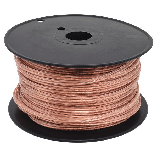 Zoro Select Portable Cord, SPT-1, 18 AWG, 2 C, Clear, Stranded, 300V - E3682