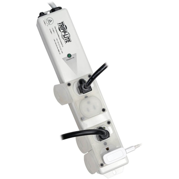 Tripp Lite Outlet Strip, 15A, 4 Outlet, 15 ft, White - PS-415-HGULTRA