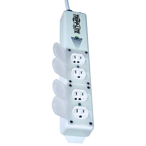 Tripp Lite Outlet Strip, 15A, 4 Outlet, 15 ft, White - PS-415-HGULTRA