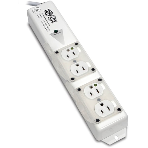 Tripp Lite Outlet Strip, 15A, 4 Outlet, 15 ft, White - PS-415-HGULTRA