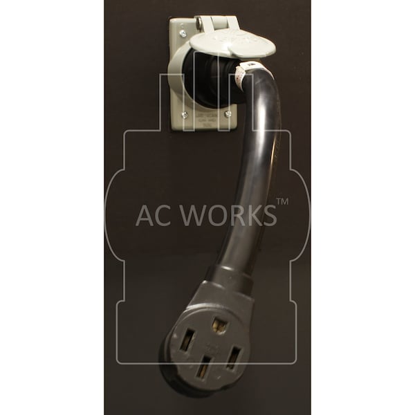 Ac Works 1.5FT 50A 125/250V SS2-50P/CS6365 Plug to 14-50R RV/ Range/ EV Adapter Cord - SS21450-018