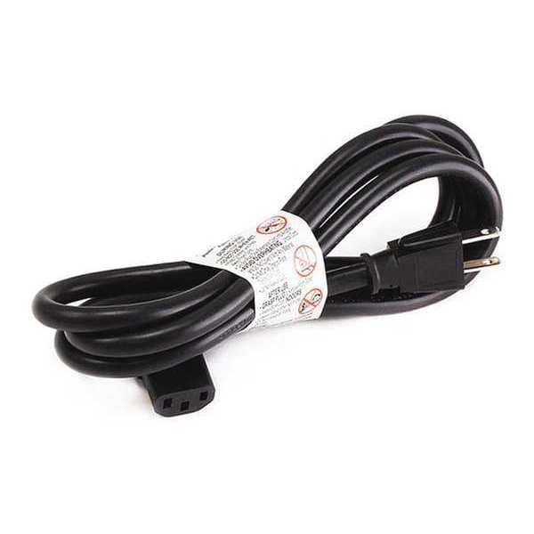 Zoro Select PC Power Cord, 5-15P, IEC C13, 10 ft., Blk, 15A - 20PX10ID