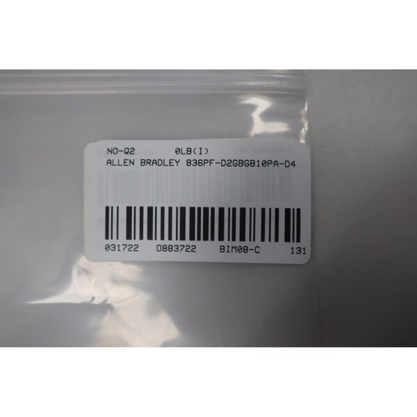 Interruptor de presión Allen Bradley 0-100Psi 15-35V-DC - 836PF-D2GBGB10PA-D4