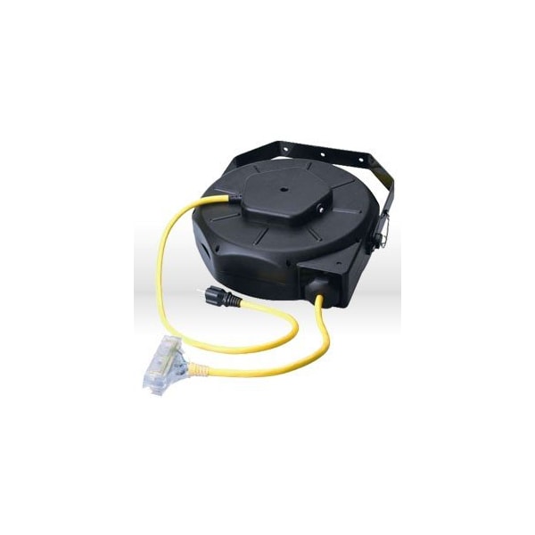 Southwire Cord Reel, 12/3 SJTW retractable reel w/cir breaker, lighted Tri Source - 04820