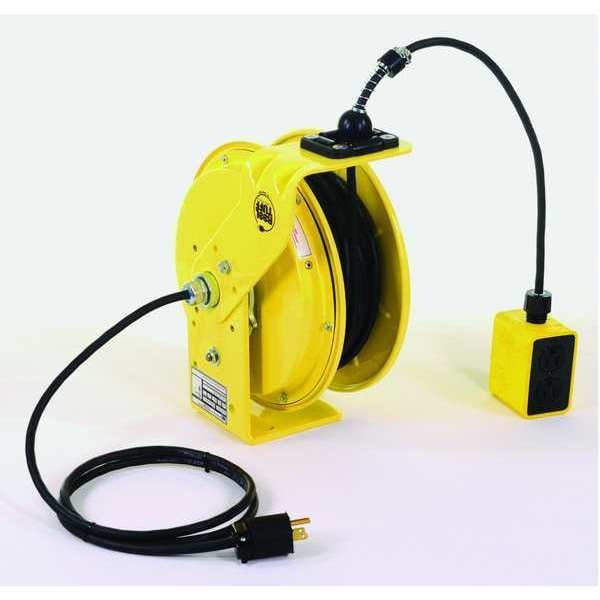 Kh Industries 50 ft. 12/4 Extension Cord Reel 16 Amps 0 Outlets 600VAC Voltage - RTFH4L-WW-B12K