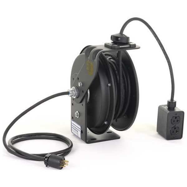 Kh Industries 50 ft. 12/3 Extension Cord Reel 20 Amps 4 Outlets 120VAC Voltage - RTBB3LB-1DD520-J12K