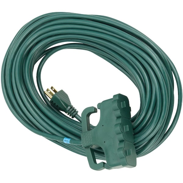 All-Source Extension Cord, 16 AWG, Indoor/Outdoor, 16/3, 70 ft - OP-JTW163-70X-GR