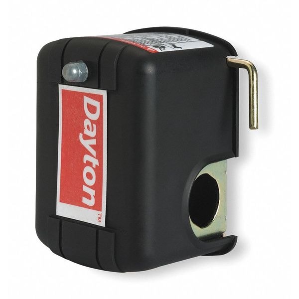 Interruptor de presión Dayton, (1) puerto, 1/4 in FNPS, DPST, 20 a 65 psi, Acción estándar - 2YCE6
