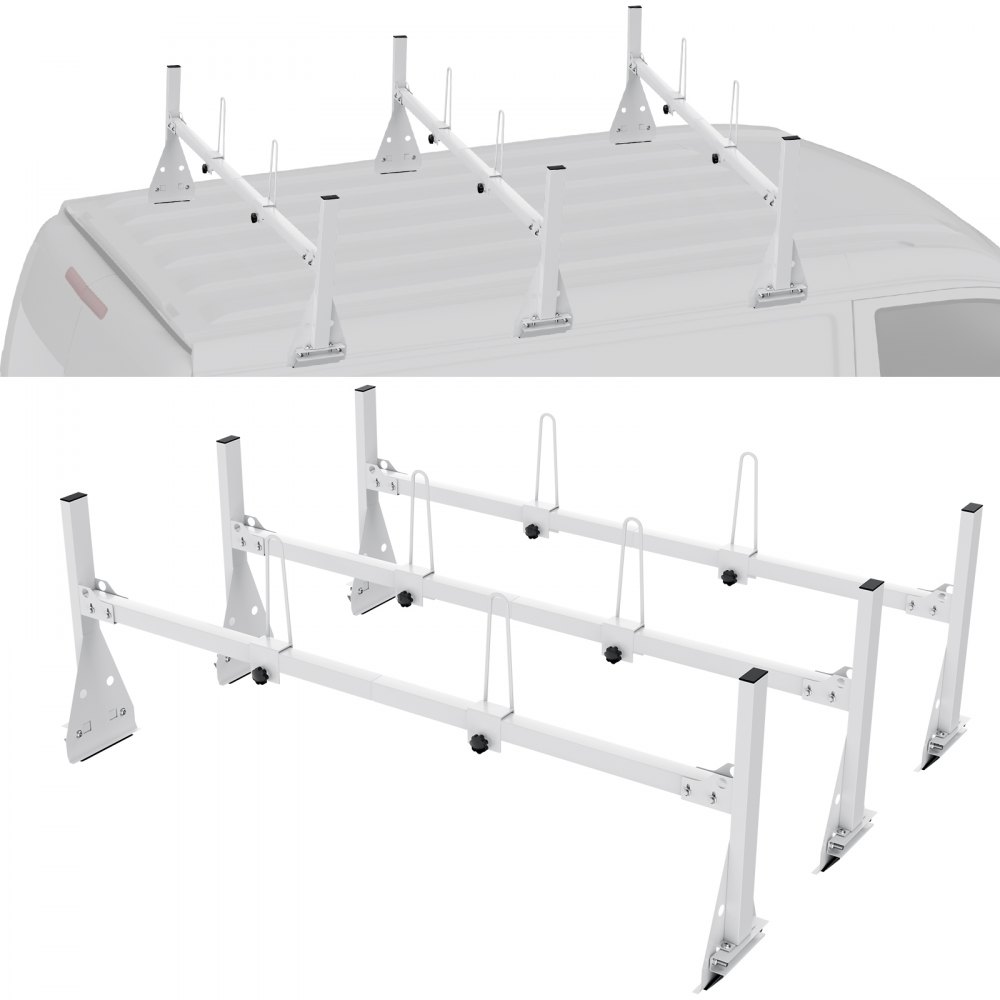 VEVOR Trailer Ladder Rack Van Roof Ladder Rack 800 lbs 56.7-63 inch Adjustable - XSHCHJYSCAZK7R8EXV0