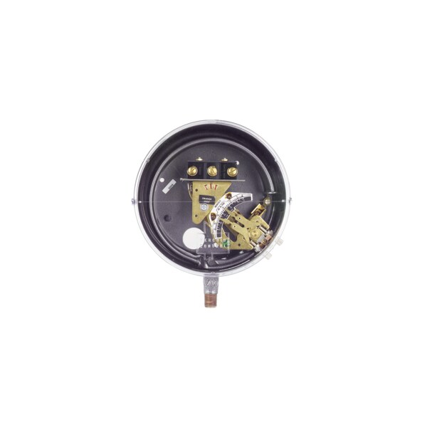 Interruptor de presión de Dwyer Instruments, tubo de Bourdon de latón, rango de 5-150 psig, banda muerta fija de 3 psig. - DS-7231-153-7