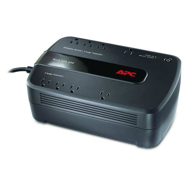 Apc UPS System, 650VA, Standby, Out: 120V AC In: 120V AC - BE650G1