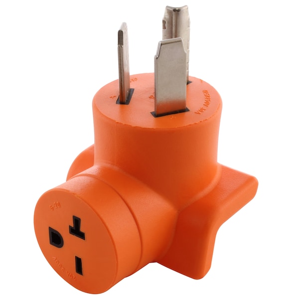 Ac Works 3-Prong Dryer Outlet to 6-20 20A 250V HVAC Female Adapter - AD1030620