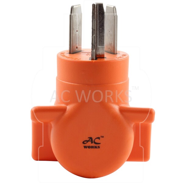 Ac Works NEMA 10-30 3-Prong Dryer Plug to to 6-50 Welder Adapter - WD1030650