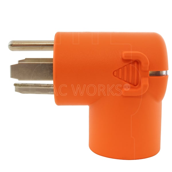 Ac Works NEMA 14-30P 30A 4-Prong Dryer Plug to NEMA 6-20R 15/20A 250V T-Blade Connector - AD1430620