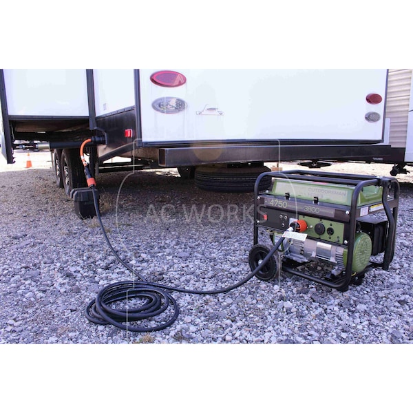 Ac Works 1.5FT Generator L14-30P 30A 4-Prong Plug to 50A RV/Marine Female Adapter - L1430M50-018