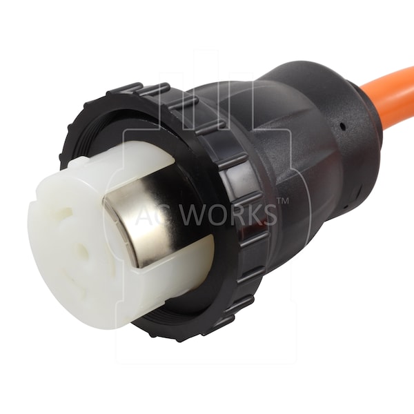 Ac Works 1.5FT Generator L14-30P 30A 4-Prong Plug to 50A RV/Marine Female Adapter - L1430M50-018