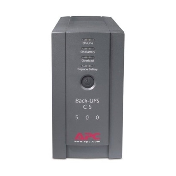 Apc UPS System, 500VA, Standby, Out: 120V AC In: 120V AC - BK500BLK