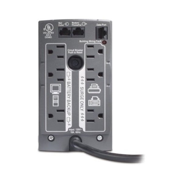 Apc UPS System, 500VA, Standby, Out: 120V AC In: 120V AC - BK500BLK
