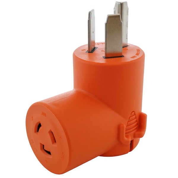 Ac Works 3-Prong Dryer Outlet to L6-20 20A 250V Locking Female Adapter - AD1030L620