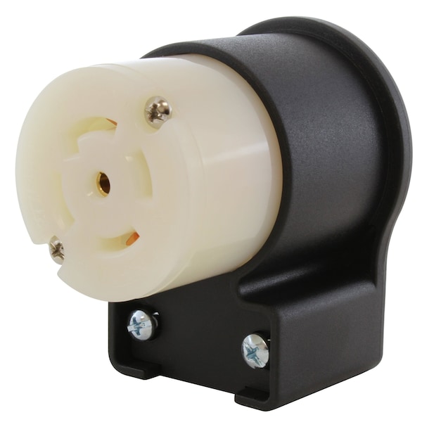 Ac Works NEMA L22-30R 30A 3-Phase Y 277/480V Elbow 5-Prong Locking Female Connector with UL, C-UL Approval - ASEL2230R