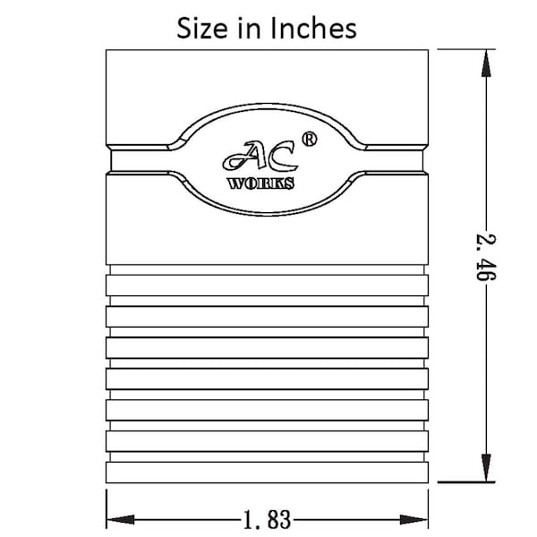 Ac Works L14-20P 20A 125/250Volt 4-Prong Male Plug to 5-15/20R 15/20A Female Connector - ADL1420520