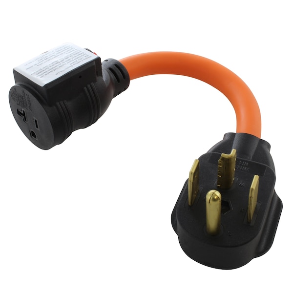 Ac Works 1FT 30A 4-Prong 14-30P Dryer Plug to Household Outlet with 20A Breaker - S1430CB520