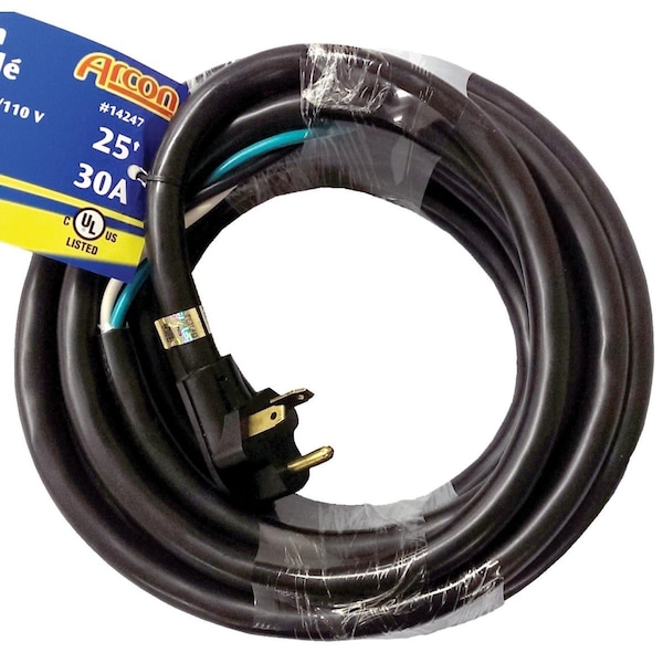 Arcon 25 ft. 30 A Male Stripped Power Cord - ARC-14247