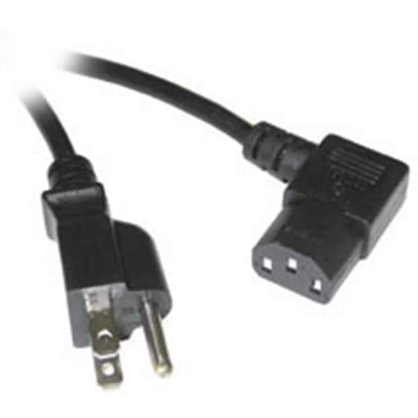 Fasttrack 10ft UNIVERSAL RIGHT ANGLE POWER CORD IEC320 C13 R-A to NEMA 5-15P - FA11307