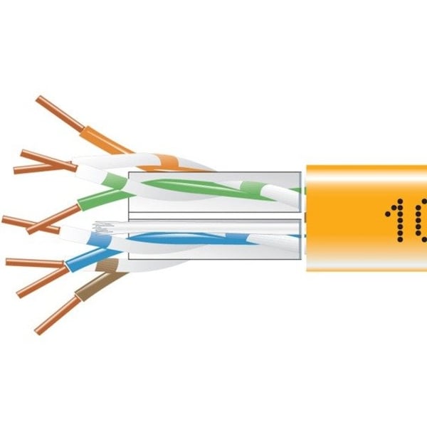 Black Box Gigatrue 550 Cat6 Bulk Pln, Orange, 1000 - EYN867B-PB-1000