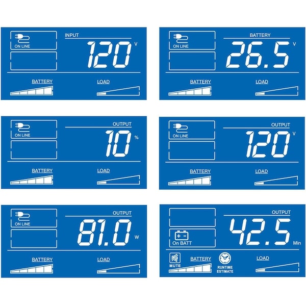 Tripp Lite UPS System, 1.5kVA, Line Interactive, Out: 110/115/120V AC In: 120V AC - OMNI1500LCDT