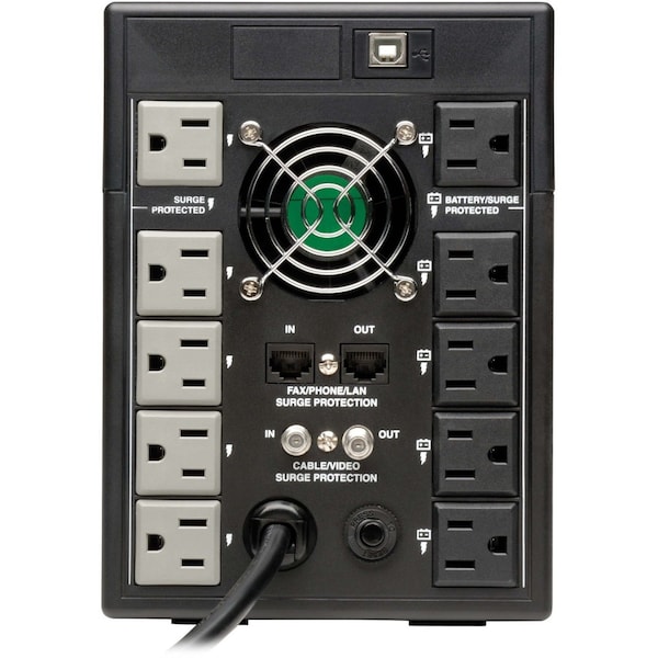Tripp Lite UPS System, 1.5kVA, Line Interactive, Out: 110/115/120V AC In: 120V AC - OMNI1500LCDT