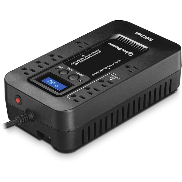 Cyberpower Standby UPS System, 650VA, Standby, Out: 120V AC In: 120V AC - EC650LCD