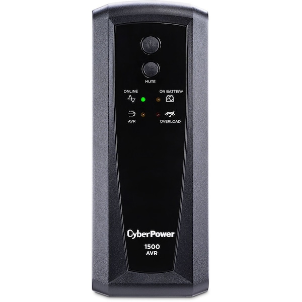 Cyberpower UPS System, 1500VA, Line Interactive, Out: 120V AC In: 120V AC - CP1500AVRT