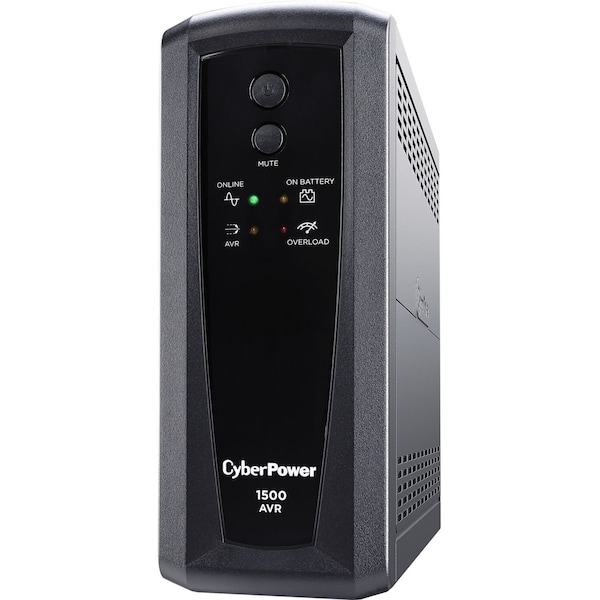 Cyberpower UPS System, 1500VA, Line Interactive, Out: 120V AC In: 120V AC - CP1500AVRT