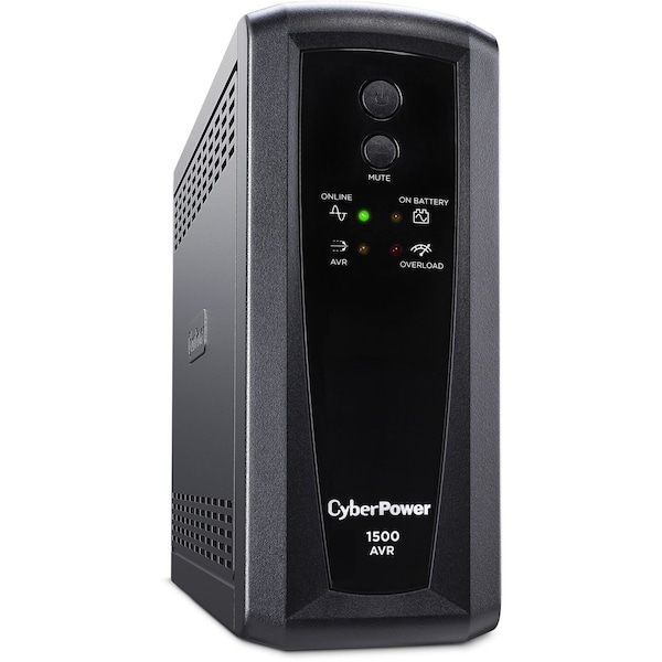 Cyberpower UPS System, 1500VA, Line Interactive, Out: 120V AC In: 120V AC - CP1500AVRT