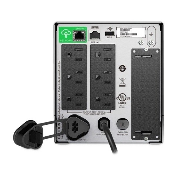 Apc Smart UPS, 750VA, Line Interactive, Out: 120V AC In: 120V AC - SMT750C