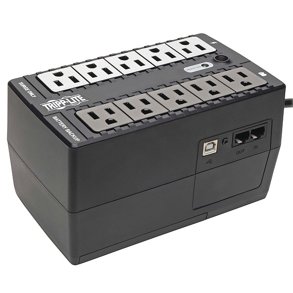 Tripp Lite UPS System, 600VA, Standby, Out: 110/115/120V AC In: 120V AC - INTERNET600U