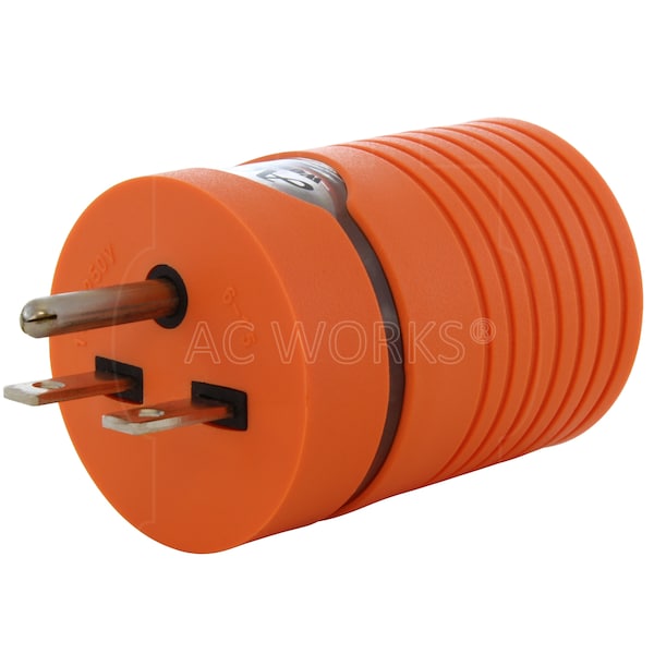 Ac Works Adapter NEMA 6-15P 15A 250V Male Plug to Locking Female L6-15R 15A Connector - AD615L615