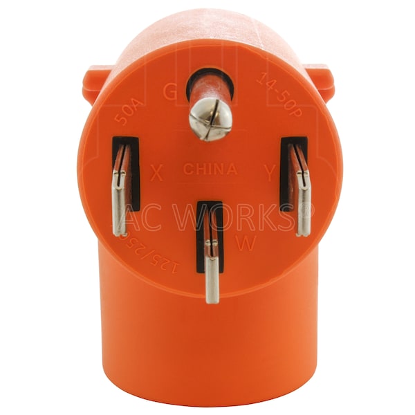 Ac Works Range/RV/Generator 14-50P Plug to 6-30R 30 Amp 250 Volt HVAC Female Adapter - AD1450630