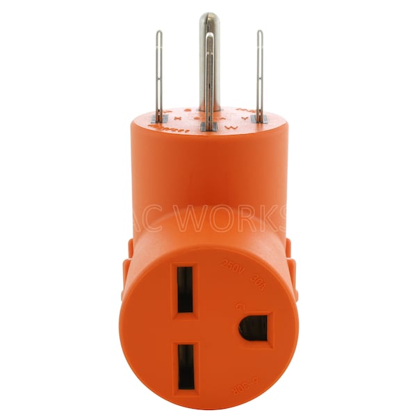 Ac Works Range/RV/Generator 14-50P Plug to 6-30R 30 Amp 250 Volt HVAC Female Adapter - AD1450630