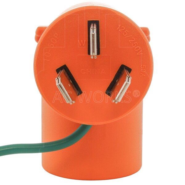 Ac Works NEMA 10-50P 50A 3-Prong Plug to NEMA 6-30R 30A 250V Commercial HVAC - AD1050630