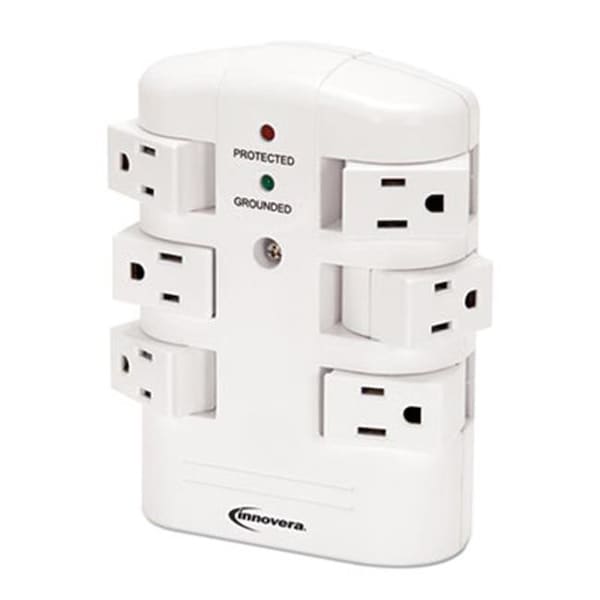 Innovera Innovera 71651 Wall Mount Surge Protector; 6 Outlets; 2160 Joules - 71651