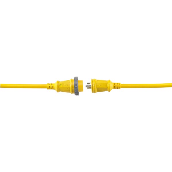Hubbell Wiring Device-Kellems Marine Cord, 30A/125V, 50', Yellow, with LEDs - HBL61CM08LED