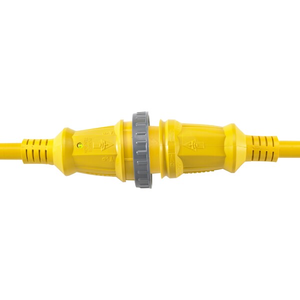 Hubbell Wiring Device-Kellems Marine Cord, 30A/125V, 50', Yellow, with LEDs - HBL61CM08LED