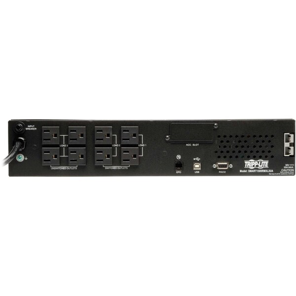 Tripp Lite UPS System, 1kVA, Line Interactive, Out: 100/110/120/125V AC In: 120V AC - SMART1000RMXL2U