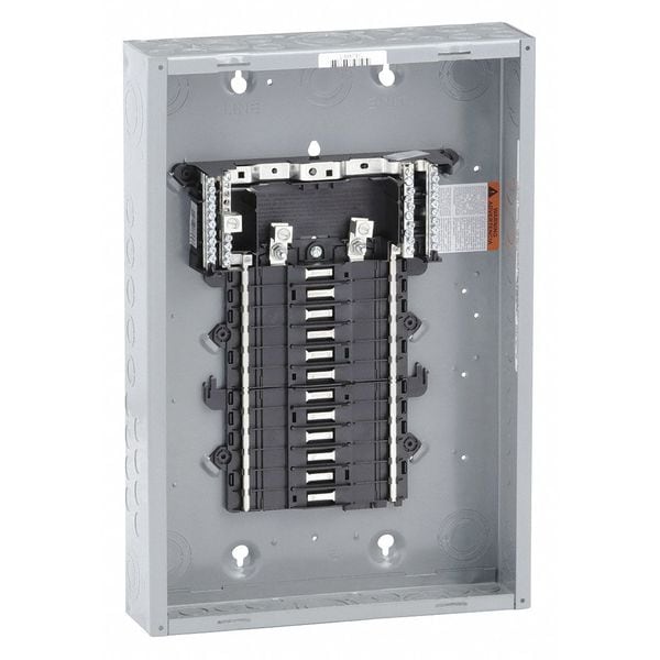 Square D Load Center, 24 Spaces, 125 A Amps, 120/240V AC, QO Circuit Breaker Type, Indoor - QO124L125PG