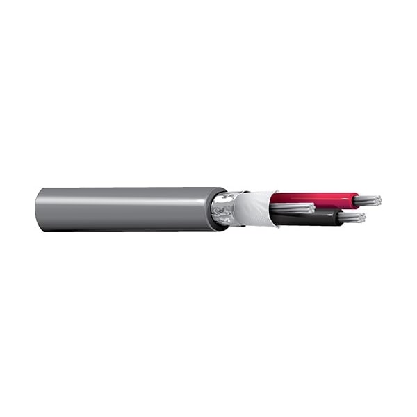 Belden Multi-Conductor Cable, 22 AWG, 2 C, Chrome, PVC, Stranded, 300V AC - 8761 06010000