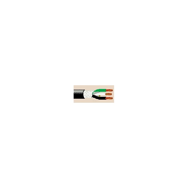 Belden Portable Cord, SO, 16 AWG, 3 C, Black, Rubber, Stranded, 600V - 19208 010250
