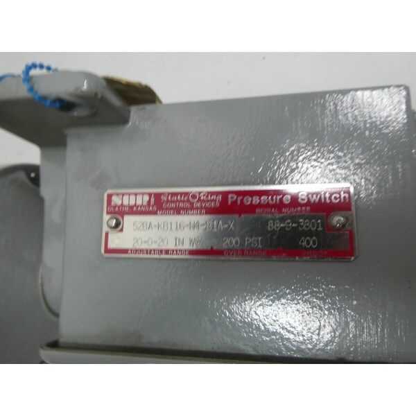 Interruptor de presión Sor 20-0-20IN-H2O - 52BA-KB116-N4-B1A-X